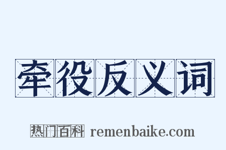 牵役反义词是什么意思的图片